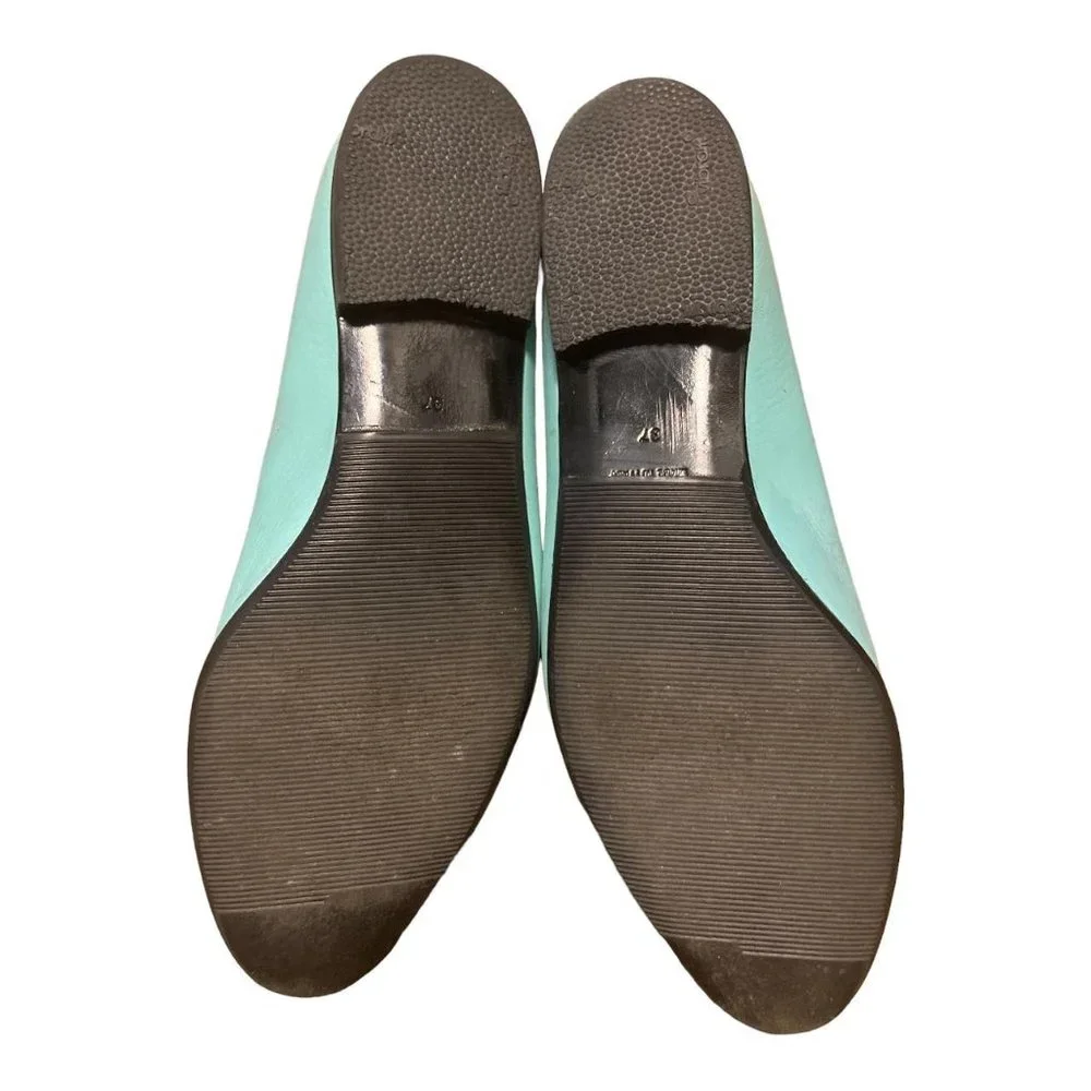 gianni versace medusa medallion teal aquamarine penny loafers preppy flats 37 - Picture 4 of 4